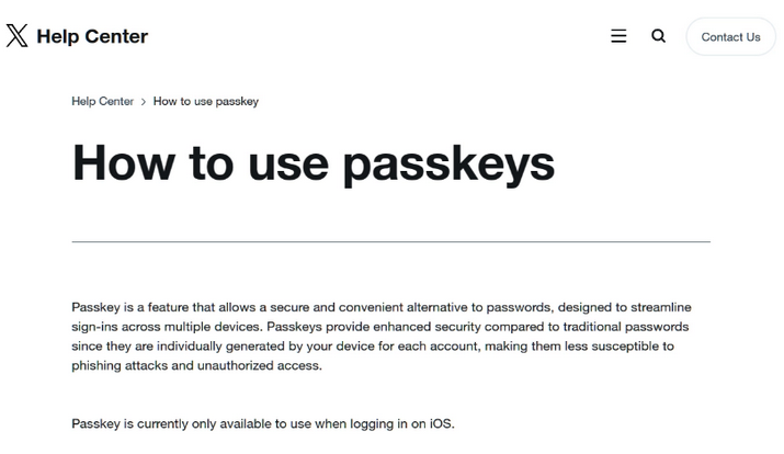三才镇苹果维修店铺分享iOS用户如何通过通行密钥(Passkey)登录 